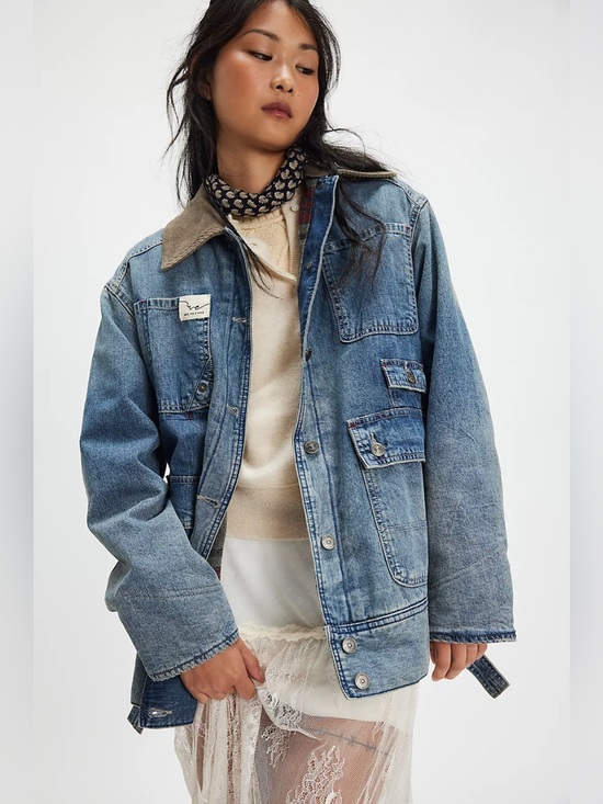 Free People Jackets & Blazers - Free People We The Free Sweet Talk Denim Barn Coat